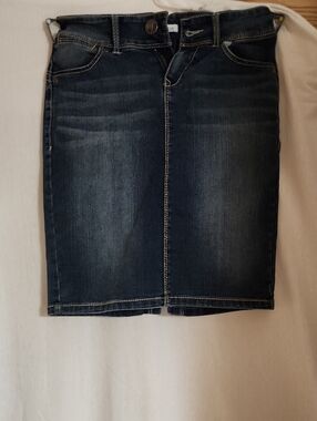 Revolution Dark Blue Denim Pencil Skirt